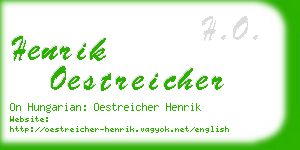 henrik oestreicher business card